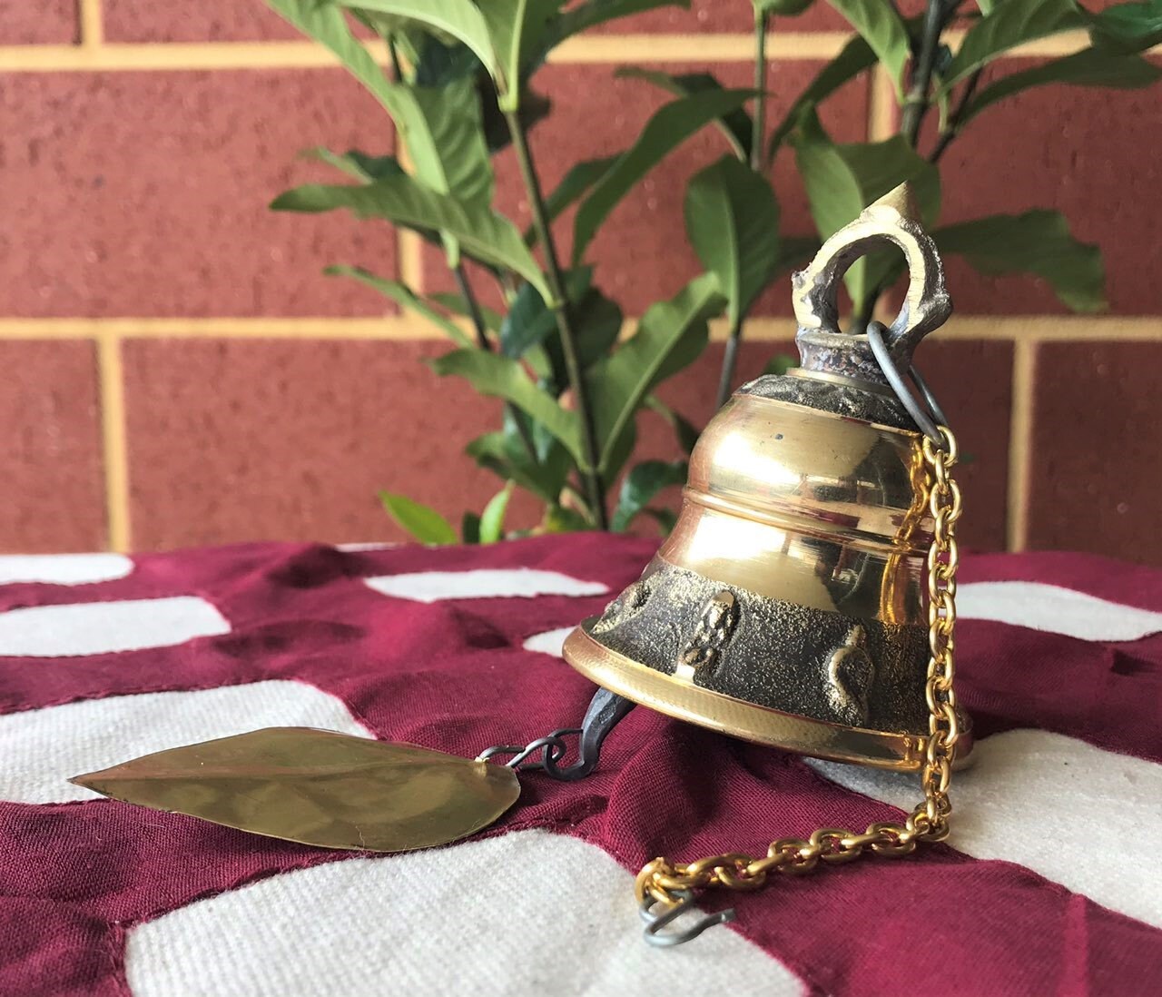 Jingle Bells Round Bell Vintage Bronze Bells Chram Bells With Loop