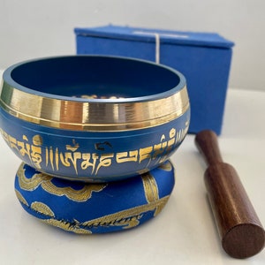 Singing Bowl for Sound Healing-Tibetan Bestseller Gift Set-Gift for Her-Gift for Him-Authentic-Yoga-Reiki-Free Shipping