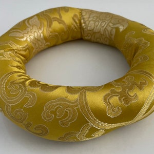 Klangschalenkissen-Rund-Donut-Form-Gelb-Geschenk für Sie-Geschenk für Ihn-18 cm-Kostenloser Versand