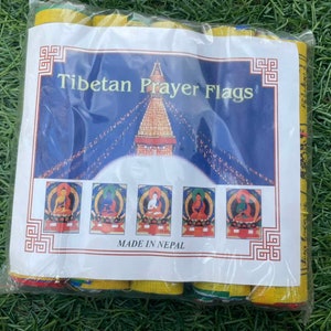 Tibetan Prayer Flags-Himalayan flags-Om Mani Padme Hum-Pack Of 5-Gifts for Her-Gifts for Him-Buddhist Flags-Free Shipping in Australia