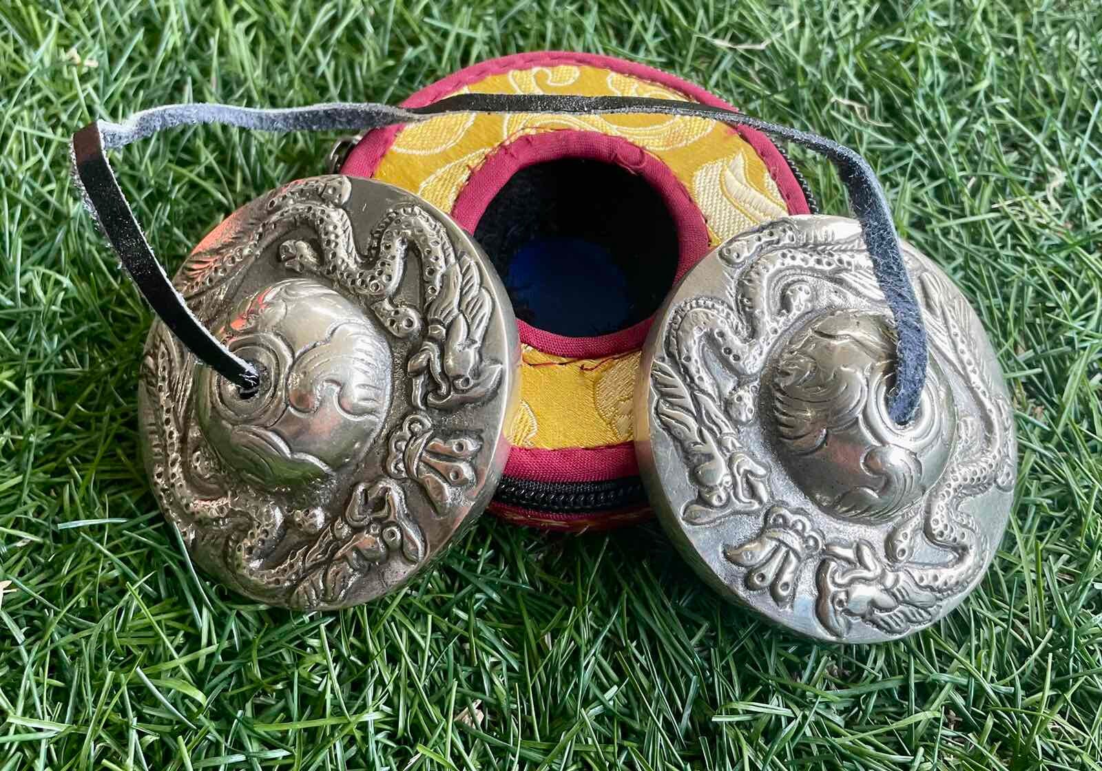 Tingsha bell with bag-Cymbals-Authentic-Made In Nepal-Gift for Her-Gift for Him-Free Shipping