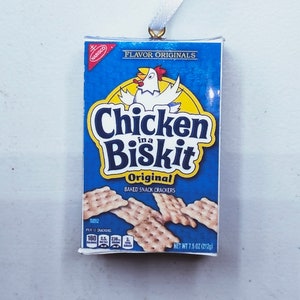 Chicken in a Bisquit Crackers Hanging Ornament | Christmas Ornament | Mini Ornament| White Elephant Gift | Gag gift