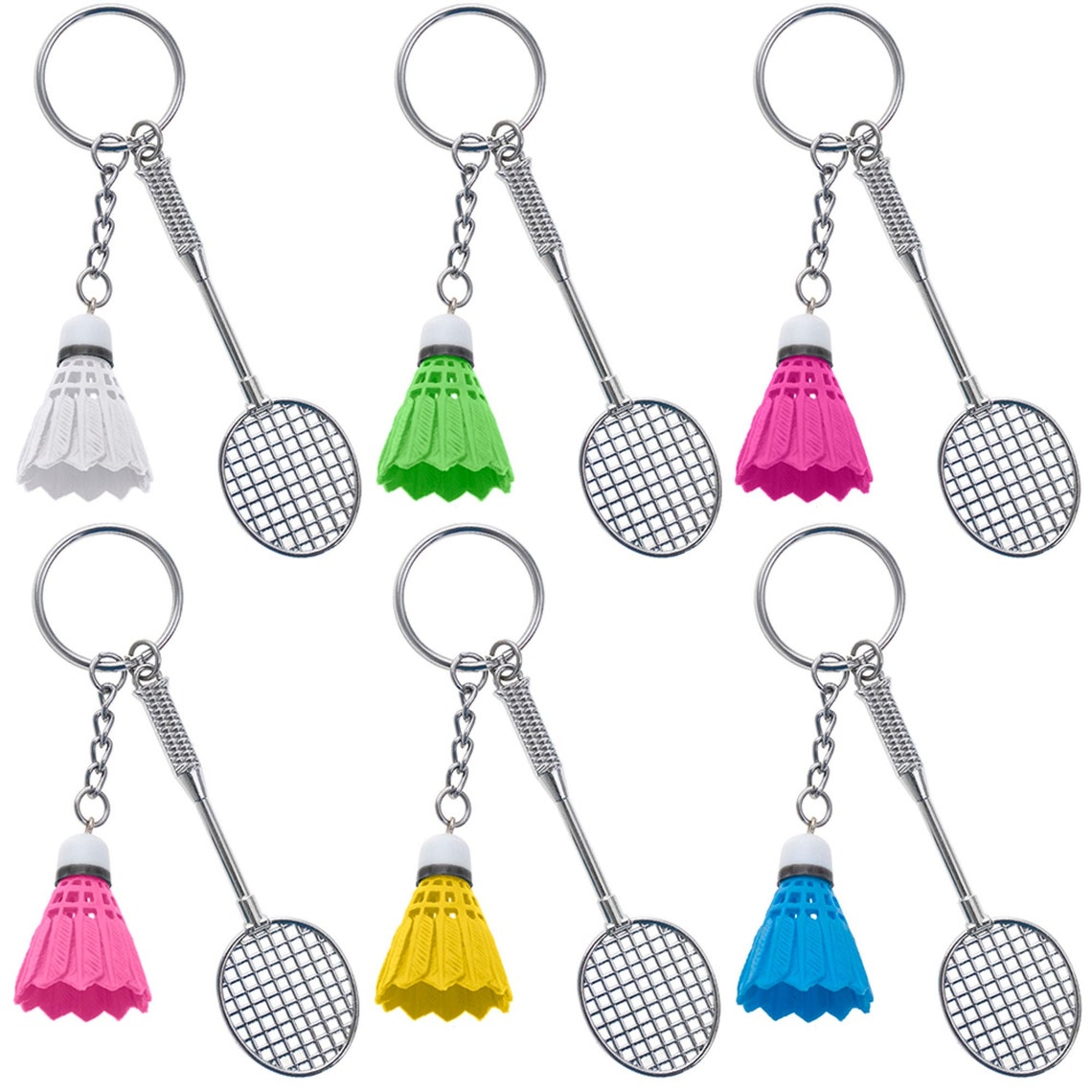 Badminton Keychain Badminton Racket and Shuttlecock Bag Etsy