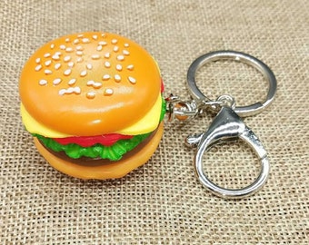 Hamburger, Cheese Burger Keychain