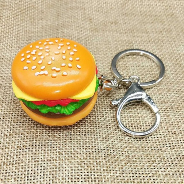 Hamburger, Cheese Burger Keychain