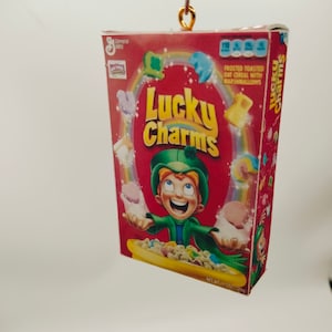 Lucky Charms Cereal Hanging Ornament | Christmas Ornament | Sugar Bear Ornament| White Elephant Gift | Gag gift