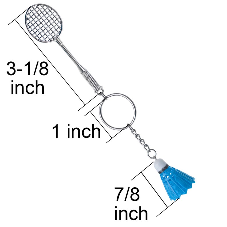 Badminton Keychain Badminton Racket and Shuttlecock Bag Etsy
