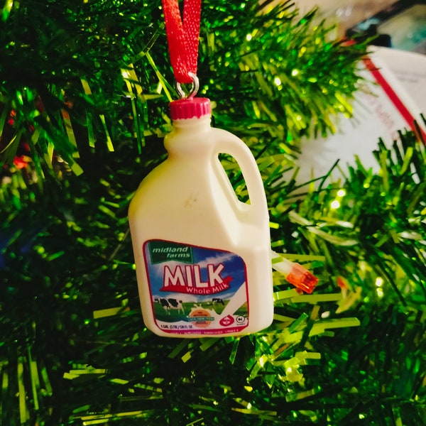 Milch Vollmilch hängende Verzierung | Weihnachtsschmuck | Elefant Geschenk | Knebelgeschenk