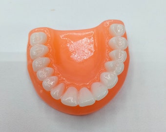 Denture False Teeth Prop | Ornament | Christmas Ornament | Rearview Mirror Ornament | Gag Gift | White Elephant Gift