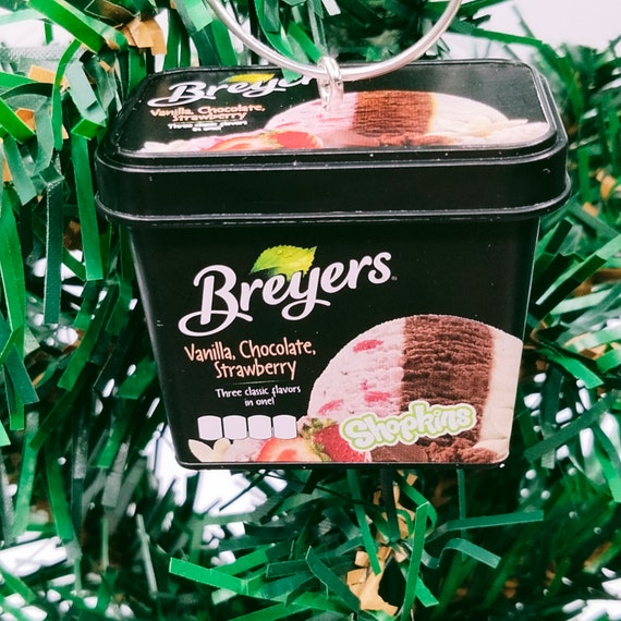Breyers Neapolitan Icecream Hanging Ornament Christmas Etsy