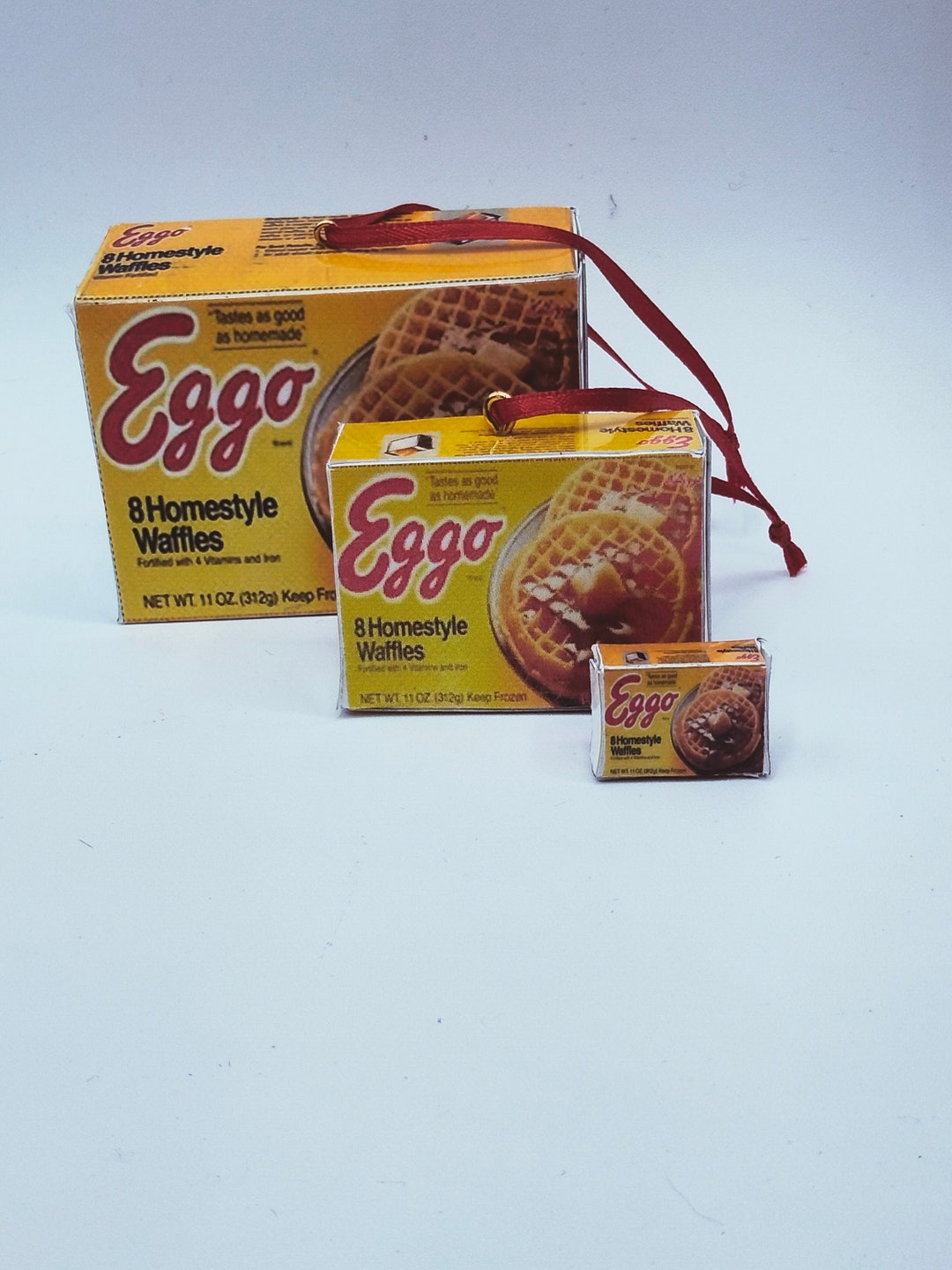 Eggo Waffles Box Hanging Ornament Christmas Ornament White Etsy