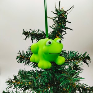 Rubber Frog Christmas Ornament