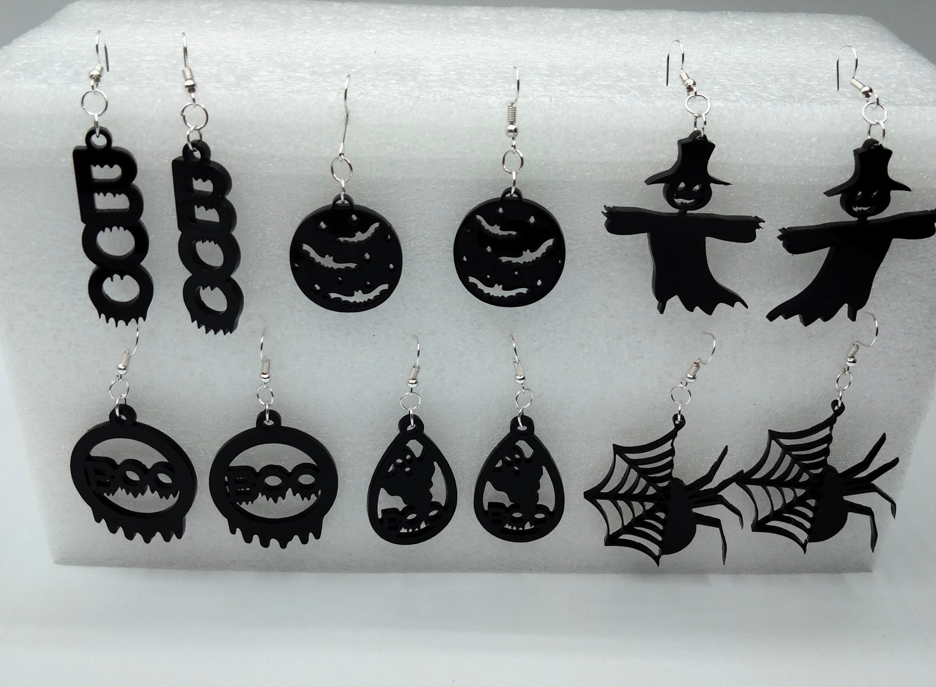 Halloween Dangle Earrings Halloween Earrings Laser Cut Etsy UK