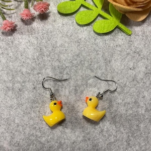 Rubber Ducky Earrings Cute Animal Jewelry Gift for Duck Lovers Fun Accessory Silly Duck Earrings Duck Duck Jeep earrings