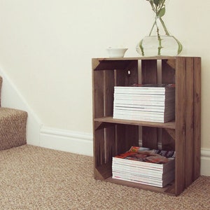 Large Rustic Wooden Crate (With Shelf), Display Crate