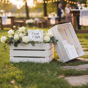 Personalised Rustic Wooden Crate, Wooden Crates for Storage, Home Wooden Crates, Display Crate, Home Decor, Wedding Decor image 1