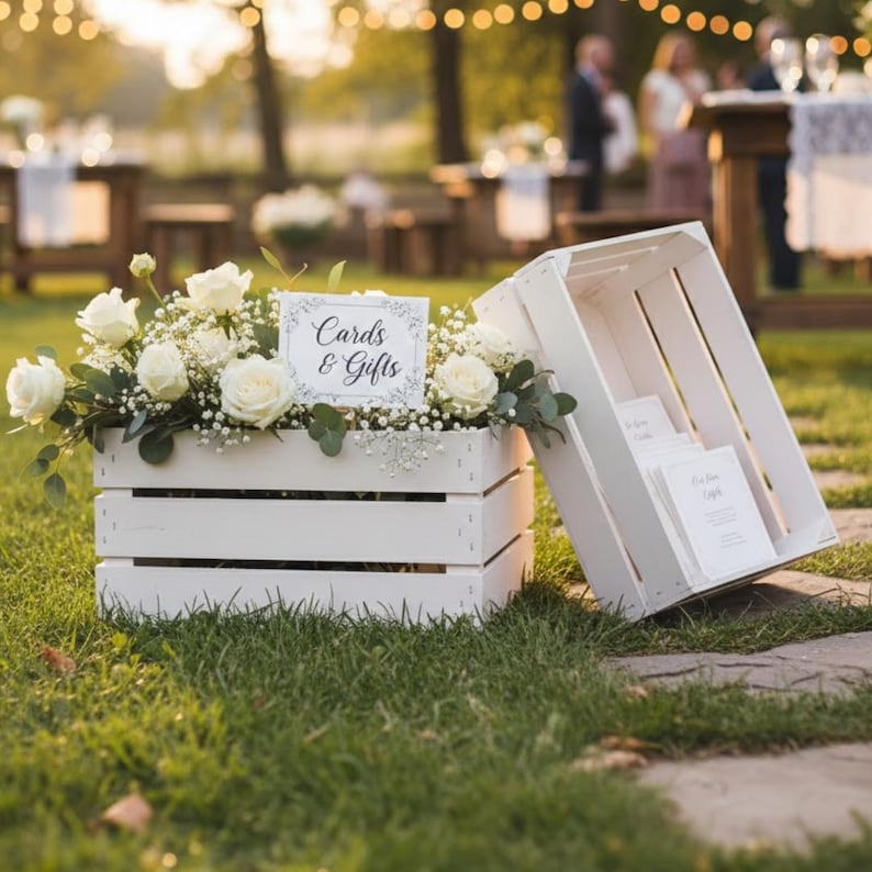 Personalised Rustic Wooden Crate, Wooden Crates for Storage, Home Wooden Crates, Display Crate, Home Decor, Wedding Decor image 1