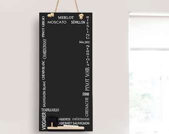 Wine Grapes - Tall Thin Kitchen Chalkboard