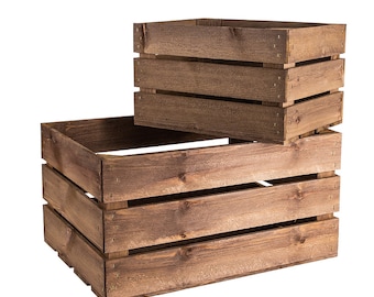 Rustic Wooden Crate, Wooden Crates for Storage, Home Wooden Crates, Display Crate, Home Decor.