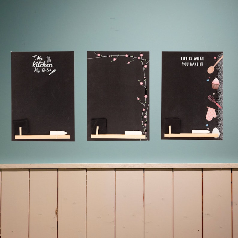 Kitchen Note Board, Small Kitchen Chalkboard, Chalkboard Notice Board ...