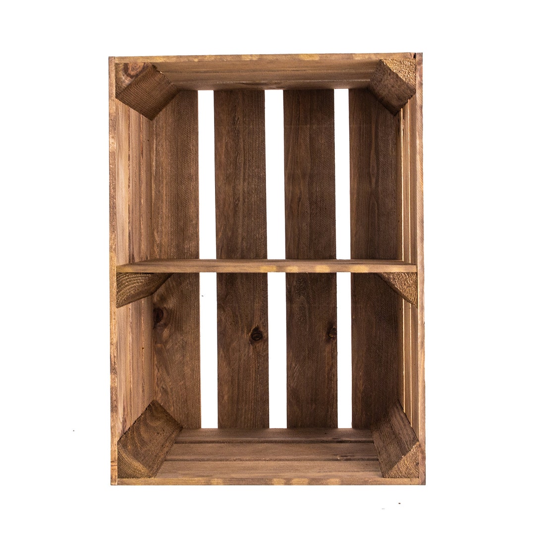 Large Rustic Wooden Crate (with Shelf), Display Crate - Etsy