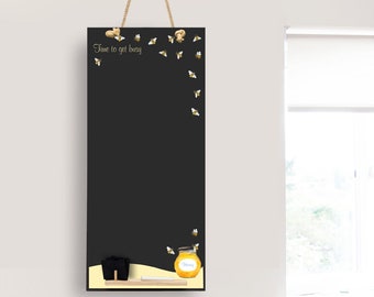 Honey Bee's - Tall Thin Kitchen Chalkboard, Kitchen Noticeboard, Blackboard