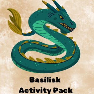 Basilisk Printable Activity Pack for Kids | Mythical Creatures Worksheets | Fun & Educational