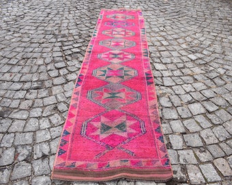 entryway rug RL4632 wedding decor rug anatolian rug bohemian runner rug 4.3 x 12.8 ft boho rug hallway rug vintage rug turkish rug