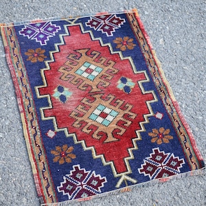 Tappeto turco, tappeto vintage, tappeto organico piccolo 2,3 x 1,7 piedi, tappeto di lana, tappeto vintage, tappeto zerbino, tappeto unico, arredamento per la casa, tappeto boho RR5126