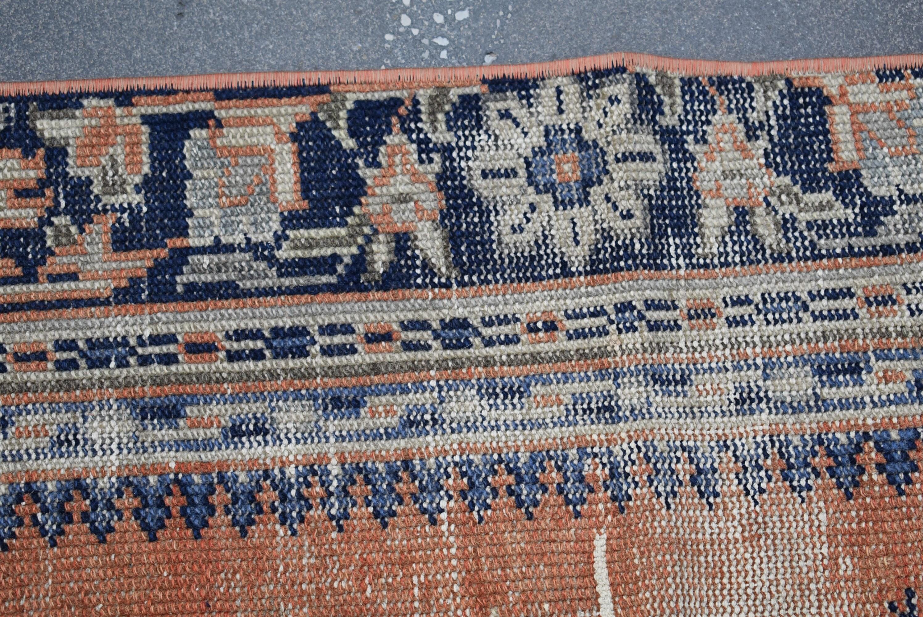 トルコラグ、ヴィンテージラグ、トルコ製オレンジラグ、5.6 x 8.2