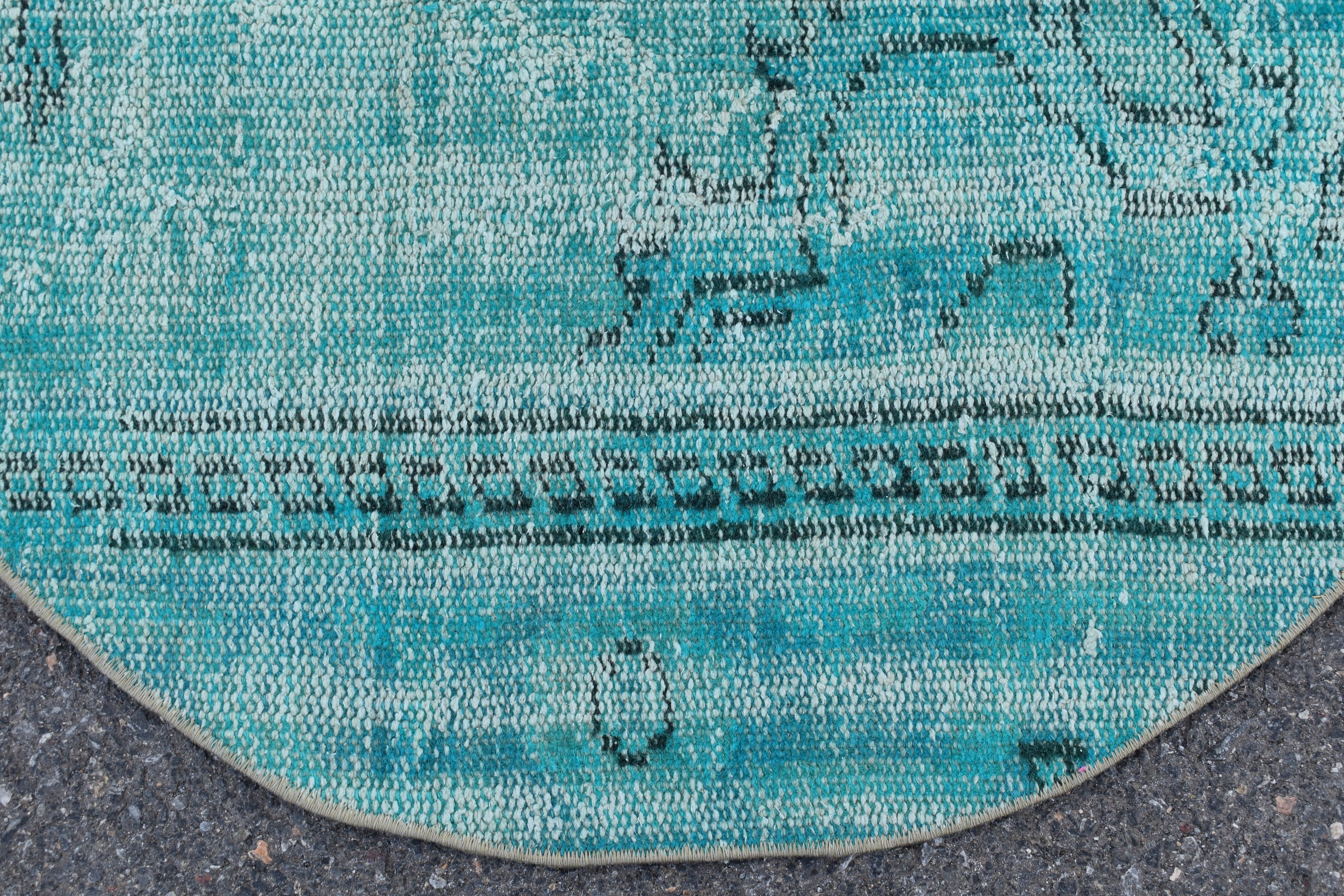 Turkish rug Vintage rug 2.7 x 2.7 ft Circle rug Bohemian Etsy