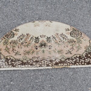 Small area rug, Vintage rug, Turkish oushak rug, 3.3 x 1.7 Ft Bohemian rug, Bathroom rug, Doormat rug, Boho home decor, Handmade rug RR3831