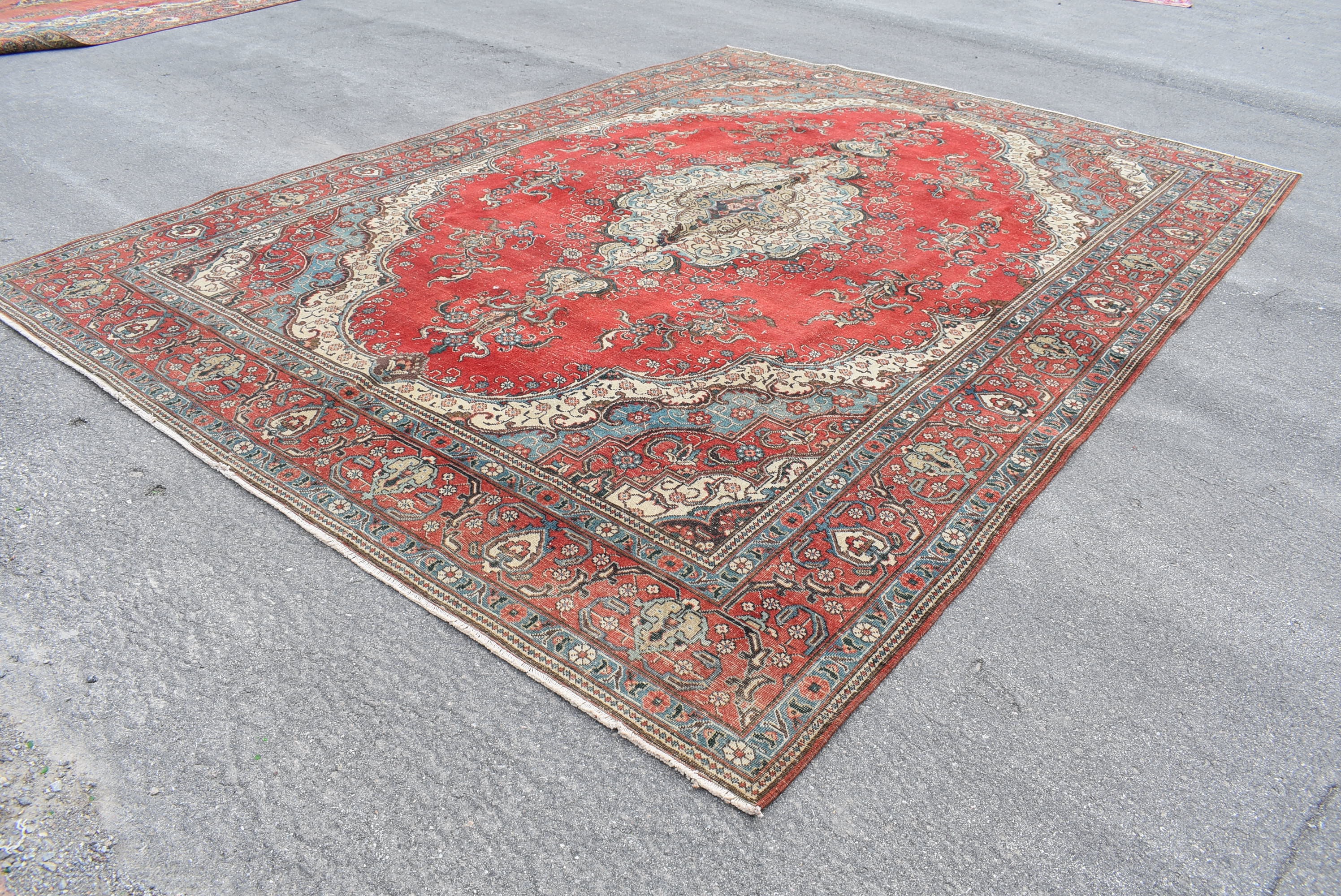 Red area rug Large Turkish rug Boho decor Vintage rug Area | Etsy