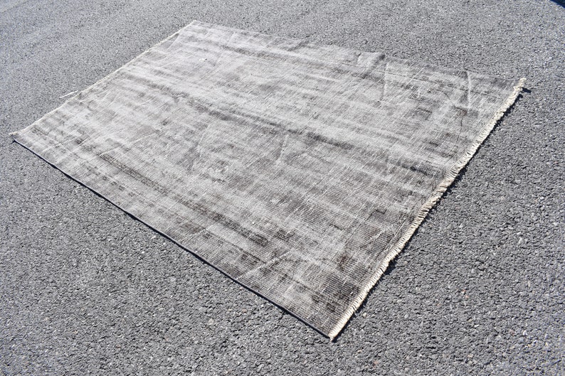 Area rug Carpet RR1387 Overdyed rug Gray rug Vintage rug Oushak rug 4.8 x 7.5 Ft Bohemian rug Turkish rug Oriental rug Wool rug Area rug Carpet RR1387 Overdyed rug Gray rug Vintage rug Oushak rug 4.8 x 7.5 Ft Bohemian rug Turkish rug Oriental rug Wool rug