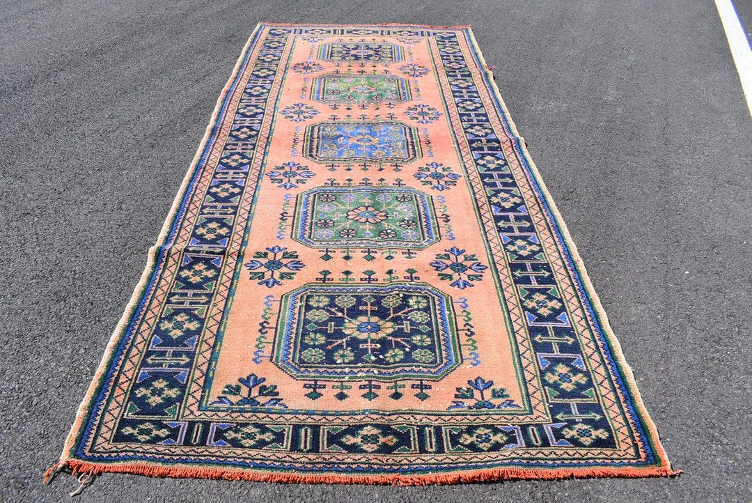 Tarki Rug Turkish Rug, Vintage Rug, Herki Rug, Runner Rug, Nomadic Rug, 4.9 X 11. ...