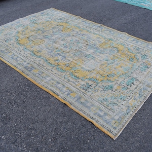Turkish Rug, Vintage Rug, Area Rug 6.1 x 9.5 Ft Livingroom Rug, Turkey Rug, Nomadic Rug, Aztec Rug Vintage Rug  Tribal Rug  RRA2543