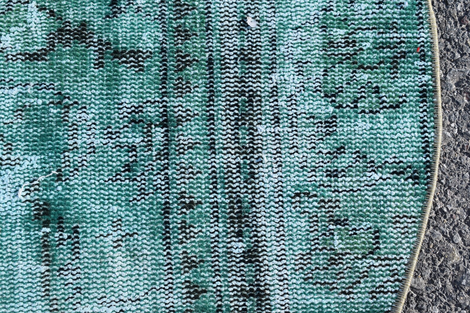 Kleine runde Teppich Vintage Teppich grüner Teppich | Etsy