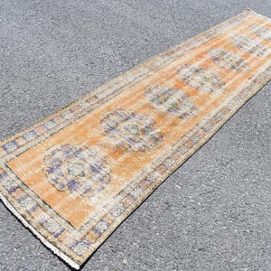 Turkish Rug, Vintage runner rug, 2.4 x 10.2 Ft Entryway rug, Aztec Rug, Hallway rug, Home decor, Boho decor, Kitchen rug, Carpet,  RRA0099