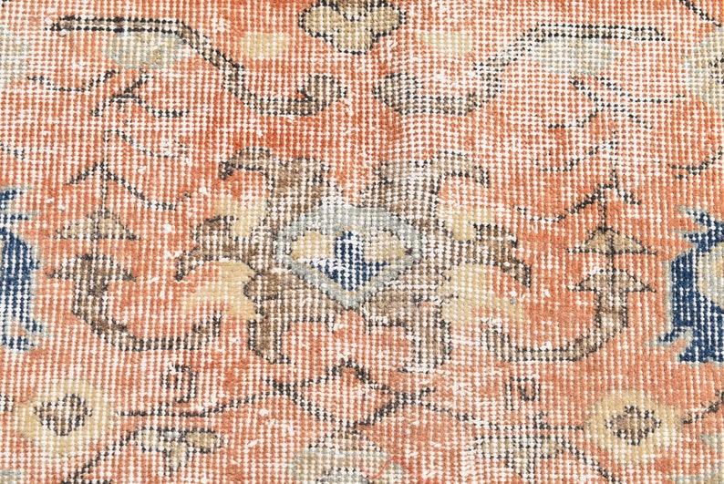 Large rug, Vintage rug, 5.3 x 9.1 Ft Handmade Rug, Art deco rug, Organic wool rug, Oushak rug, Saloon rug, Diningroom rug, Carpet RRA0605 image 6