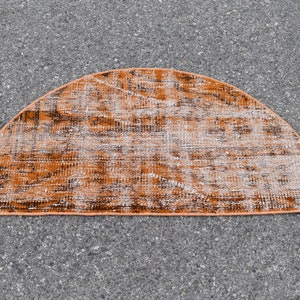 Alfombra naranja, alfombra de decoración Boho 3.3 x 1.6 pies alfombra de felpudo, alfombra turca, alfombra Boho, alfombra vintage, alfombra de baño, alfombra azteca, ug hecha a mano, alfombra RR3857