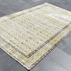 Vintage rug, Turkish large rug, Handmade rug, Oushak rug, Oversize rug, Boho home decor, 5.1 x 9 Ft Floor rug, Organic wool rug, RR4186