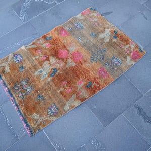 Turkish rug, Vintage rug, Organic wool rug, 2.3 x 3.7 ft  Oriental rug, Small rug, Vintage rug, Nomadic rug, Handmade rug, Carpet RR5180