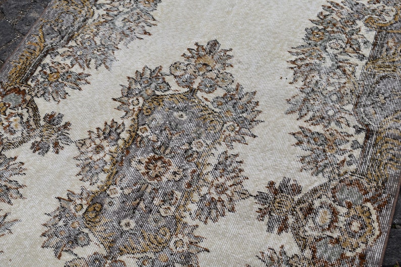 Ethnic rug Oriental rug 4 x 7 Ft Home decor rug Natural vintage rug Oushak rug Turkish rug Bohemian area rug Aztec carpet RR1815