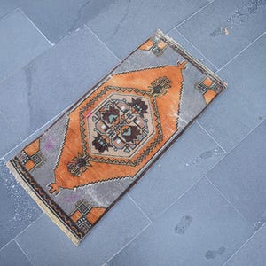 Small area rug, Vintage rug, Nursery rug, Turkish rug, Oushak rug, Wool rug, Oriental rug, Boho rug, 1.5 x 3.1 Ft Old rug, Carpet RR5192