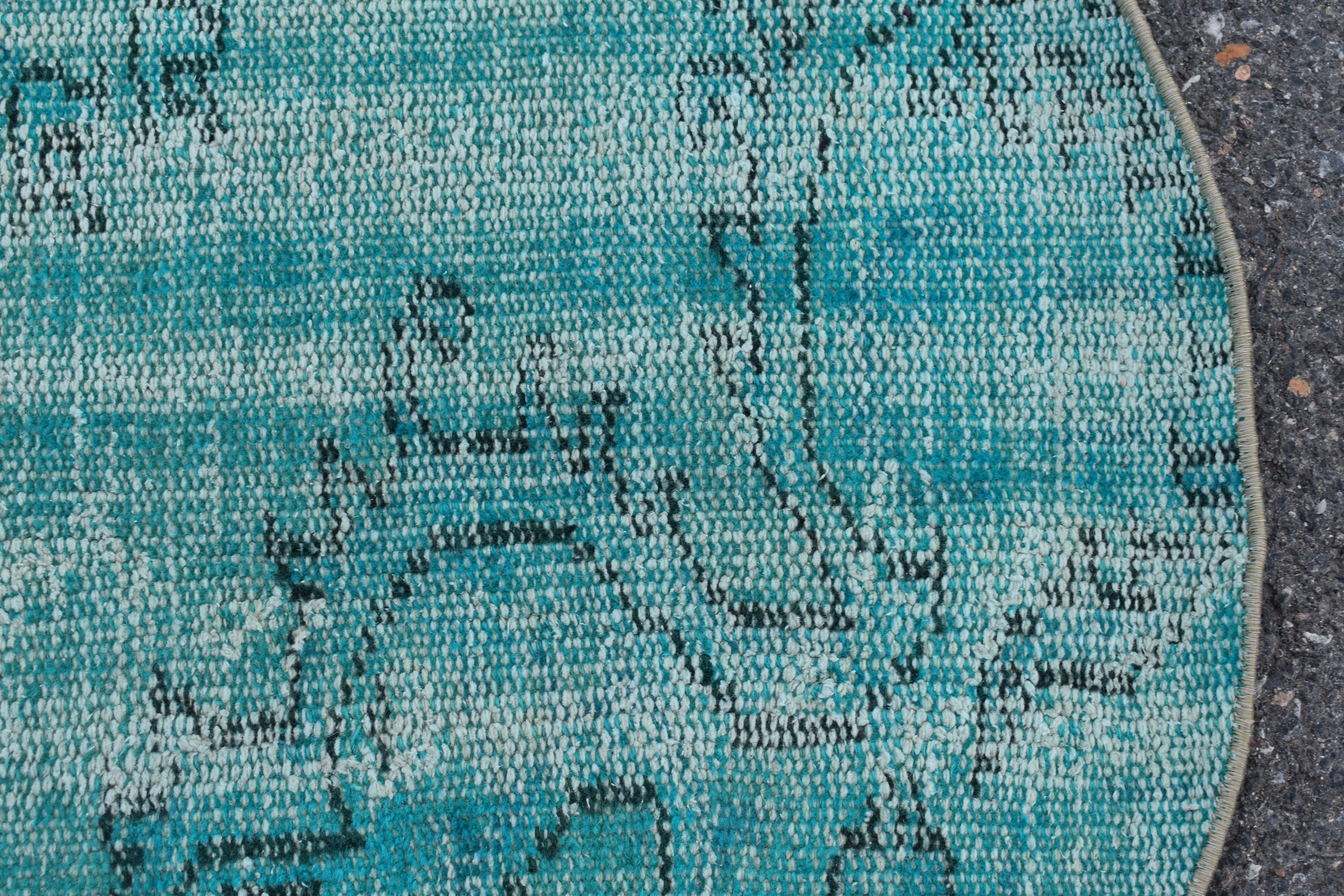 Turkish rug Vintage rug 2.7 x 2.7 ft Circle rug Bohemian Etsy