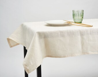 Country Living Irish Linen Tablecloth Square Tablecloth Farmhouse Decor Sustainable Linen Vintage Table Linen