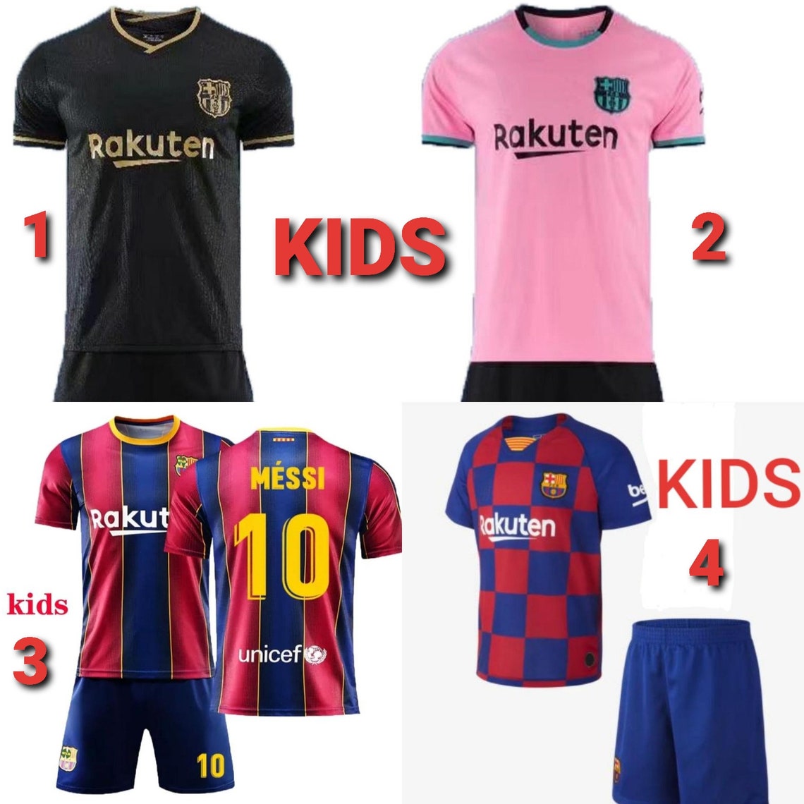 Messi Kids Premium Soccer Uniform | Etsy