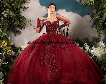 Vestidos De 15 Años Burgundy Quinceanera Dresses With Jacket - Etsy UK Vestidos De 15 Años Burgundy Quinceanera Dresses With Jacket - Etsy UK
