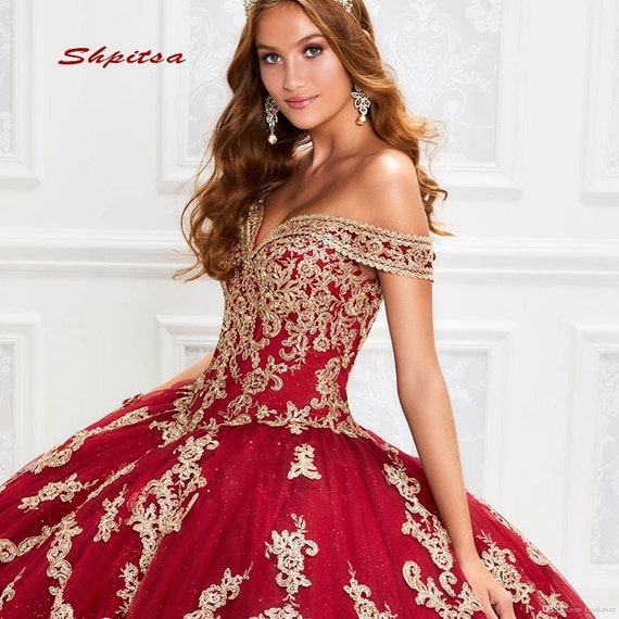 Lace top quinceanera dresses