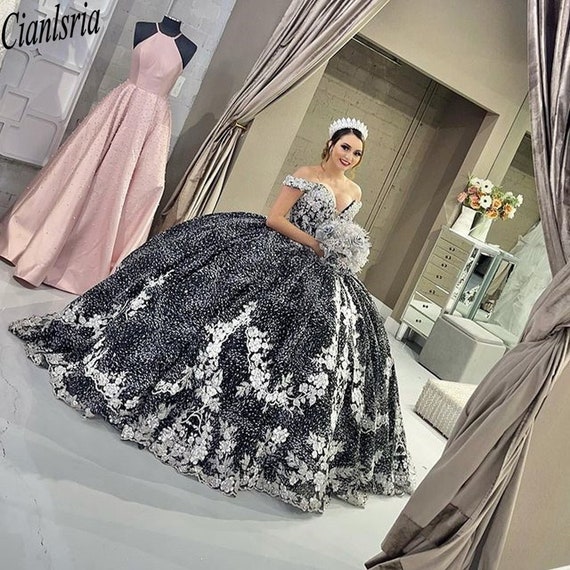 Mexican Quinceanera Dress With Lace Applique Vestidos XV Años - Etsy